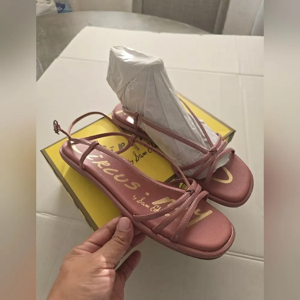 Circus NY by Sam Edelman Olana Strappy Flat Sandals Size 9 In Berry Blush